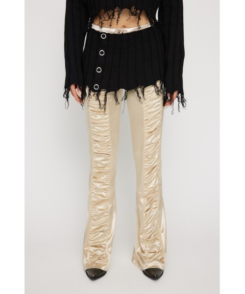 LAGUA GEM（ラグアジェム）の「SHINY GATHER パンツ（その他パンツ・レディース・ライトベージュ/ブラック/グレー・MEDIUM/SMALL）」の7枚目の写真