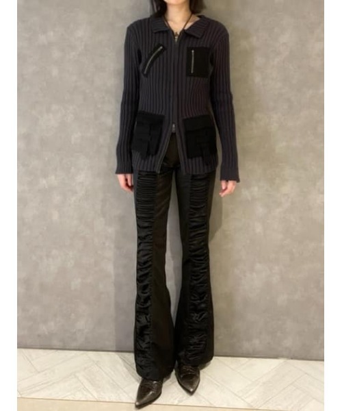 LAGUA GEM（ラグアジェム）の「SHINY GATHER パンツ（その他パンツ・レディース・ライトベージュ/ブラック/グレー・MEDIUM/SMALL）」の19枚目の写真