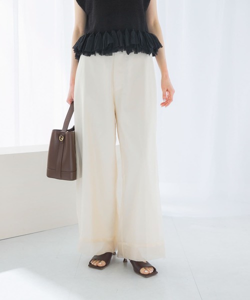 URBAN RESEARCH ROSSO WOMEN（アーバンリサーチ　ロッソ）の「シアーパンツ（その他パンツ・レディース・アイボリー/ブラック・36/38）」の17枚目の写真