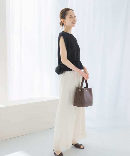 URBAN RESEARCH ROSSO WOMEN（アーバンリサーチ　ロッソ）の「シアーパンツ（その他パンツ・レディース・アイボリー/ブラック・36/38）」の16枚目の写真