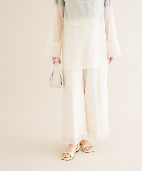 URBAN RESEARCH ROSSO WOMEN（アーバンリサーチ　ロッソ）の「シアーパンツ（その他パンツ・レディース・アイボリー/ブラック・36/38）」の11枚目の写真