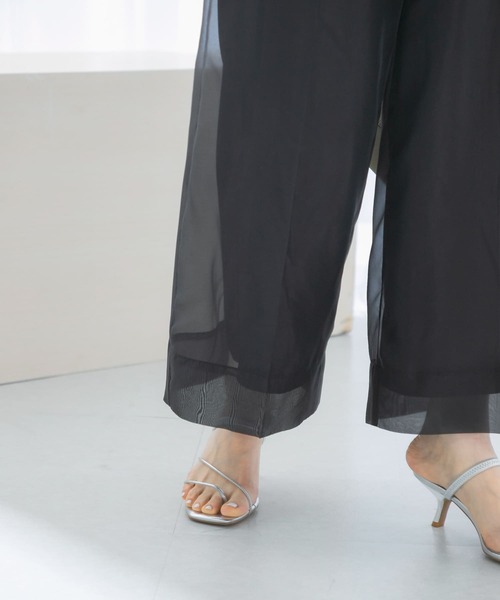 URBAN RESEARCH ROSSO WOMEN（アーバンリサーチ　ロッソ）の「シアーパンツ（その他パンツ・レディース・アイボリー/ブラック・36/38）」の8枚目の写真