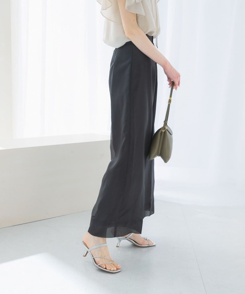 URBAN RESEARCH ROSSO WOMEN（アーバンリサーチ　ロッソ）の「シアーパンツ（その他パンツ・レディース・アイボリー/ブラック・36/38）」の6枚目の写真