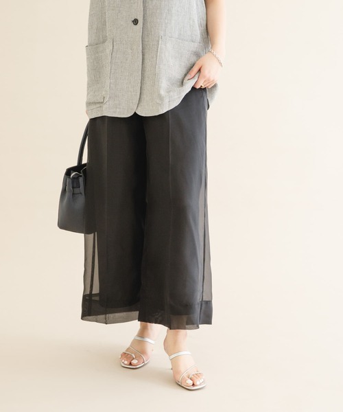 URBAN RESEARCH ROSSO WOMEN（アーバンリサーチ　ロッソ）の「シアーパンツ（その他パンツ・レディース・アイボリー/ブラック・36/38）」の19枚目の写真