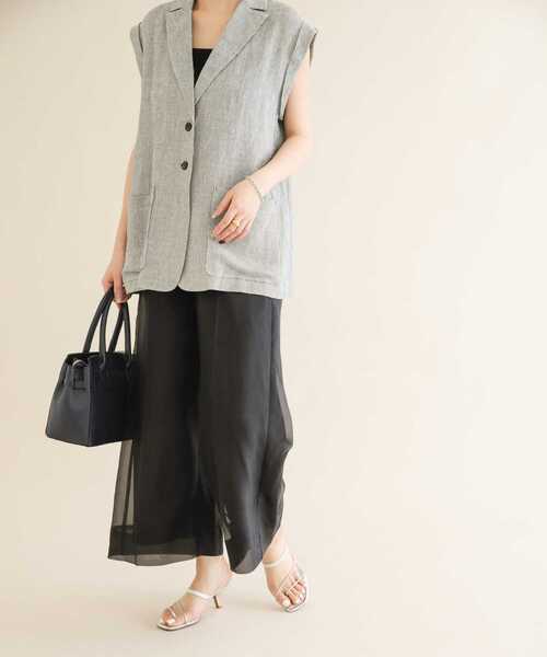 URBAN RESEARCH ROSSO WOMEN（アーバンリサーチ　ロッソ）の「シアーパンツ（その他パンツ・レディース・アイボリー/ブラック・36/38）」の20枚目の写真