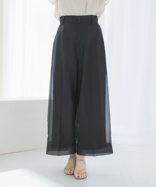 URBAN RESEARCH ROSSO WOMEN（アーバンリサーチ　ロッソ）の「シアーパンツ（その他パンツ・レディース・アイボリー/ブラック・36/38）」の22枚目の写真