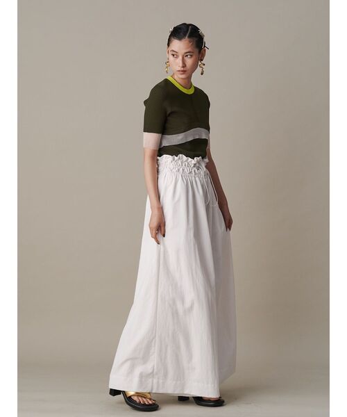 UN3D シアートップス SHEER SLEEVELESS KT TOP / シアースリーブレスニットトップ