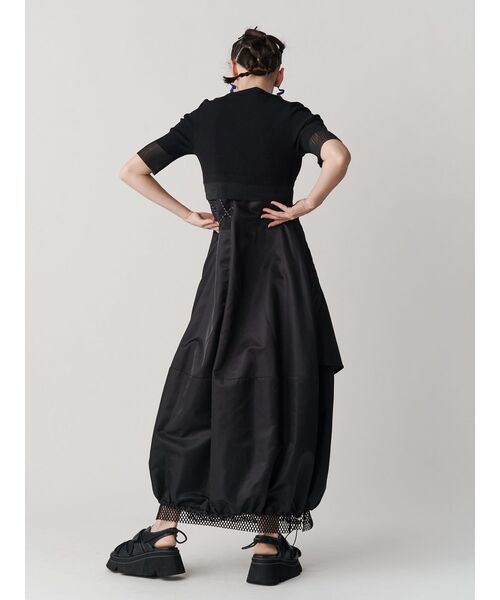 アンスリード　カラーブロックシアーショートカーディガン　36サイズ セール】COLOR BLOCK SHEER TOP / カラーブロックシアートップ