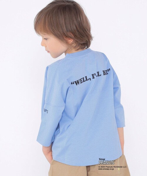 SHIPS（シップス）の「SHIPS KIDS:100～130cm / スヌーピー 七分袖 TEE（Tシャツ/カットソー・キッズ・ライトブルー/ホワイト系/ピンク・110/100/120/130）」の8枚目の写真