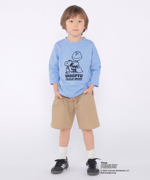 SHIPS（シップス）の「SHIPS KIDS:100～130cm / スヌーピー 七分袖 TEE（Tシャツ/カットソー・キッズ・ライトブルー/ホワイト系/ピンク・110/100/120/130）」の9枚目の写真