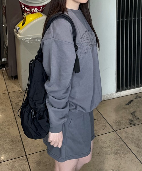 shrita（シュリータ）の「【上下２点セット】裏毛ロゴセットアップ（セットアップ・キッズ・モカ/グレー/チャコールグレー・L/M/S）」の5枚目の写真