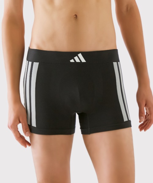 adidas(アディダス)の「adidas/アディダス ボクサーパンツ 3ストライプス 立体成型(ボクサーパンツ・メンズ・ネイビー/レッド/グリーン/パープル系その他/ブラック/ブラック系その他・MEDIUM/LARGE/X-LARGE)」の3枚目の写真