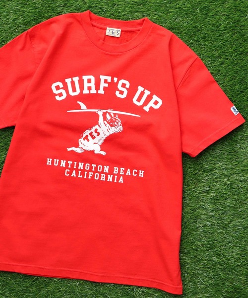 The Endless Summer(エンドレスサマー)の「TES SURFS UP FLOCKY T-SHIRT / Tシャツ(Tシャツ/カットソー・メンズ・アイボリー/グレー/レッド/ネイビー/ブラック/ホワイト・SMALL/MEDIUM/LARGE/X-LARGE/XX-LARGE)」の6枚目の写真