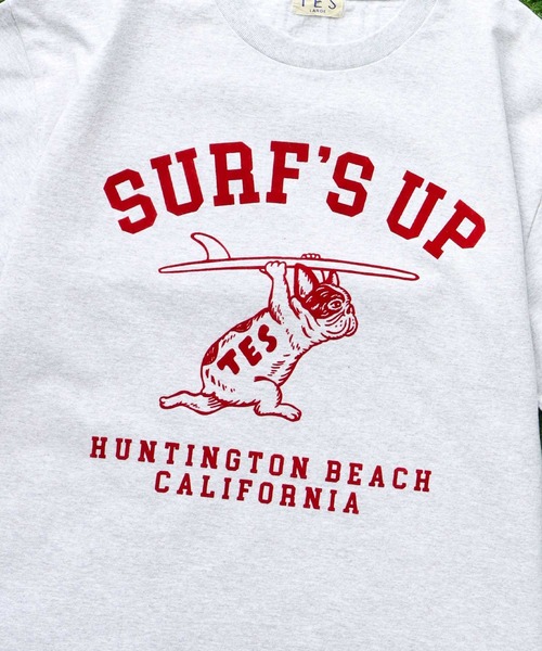 The Endless Summer(エンドレスサマー)の「TES SURFS UP FLOCKY T-SHIRT / Tシャツ(Tシャツ/カットソー・メンズ・アイボリー/グレー/レッド/ネイビー/ブラック/ホワイト・SMALL/MEDIUM/LARGE/X-LARGE/XX-LARGE)」の13枚目の写真