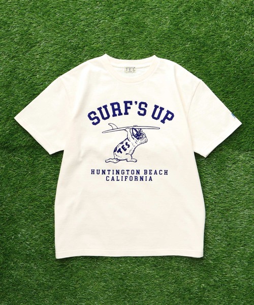 The Endless Summer(エンドレスサマー)の「TES SURFS UP FLOCKY T-SHIRT / Tシャツ(Tシャツ/カットソー・メンズ・アイボリー/グレー/レッド/ネイビー/ブラック/ホワイト・SMALL/MEDIUM/LARGE/X-LARGE/XX-LARGE)」の7枚目の写真