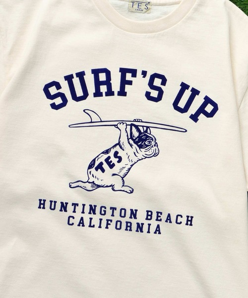The Endless Summer(エンドレスサマー)の「TES SURFS UP FLOCKY T-SHIRT / Tシャツ(Tシャツ/カットソー・メンズ・アイボリー/グレー/レッド/ネイビー/ブラック/ホワイト・SMALL/MEDIUM/LARGE/X-LARGE/XX-LARGE)」の9枚目の写真