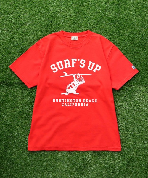 The Endless Summer(エンドレスサマー)の「TES SURFS UP FLOCKY T-SHIRT / Tシャツ(Tシャツ/カットソー・メンズ・アイボリー/グレー/レッド/ネイビー/ブラック/ホワイト・SMALL/MEDIUM/LARGE/X-LARGE/XX-LARGE)」の16枚目の写真