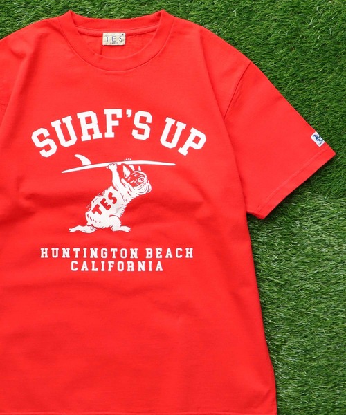 The Endless Summer(エンドレスサマー)の「TES SURFS UP FLOCKY T-SHIRT / Tシャツ(Tシャツ/カットソー・メンズ・アイボリー/グレー/レッド/ネイビー/ブラック/ホワイト・SMALL/MEDIUM/LARGE/X-LARGE/XX-LARGE)」の17枚目の写真