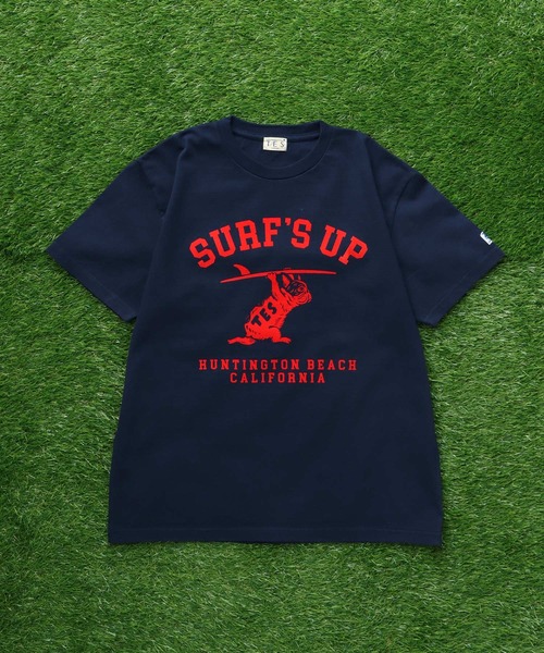 The Endless Summer(エンドレスサマー)の「TES SURFS UP FLOCKY T-SHIRT / Tシャツ(Tシャツ/カットソー・メンズ・アイボリー/グレー/レッド/ネイビー/ブラック/ホワイト・SMALL/MEDIUM/LARGE/X-LARGE/XX-LARGE)」の14枚目の写真