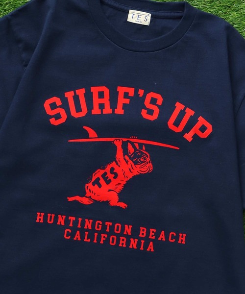 The Endless Summer(エンドレスサマー)の「TES SURFS UP FLOCKY T-SHIRT / Tシャツ(Tシャツ/カットソー・メンズ・アイボリー/グレー/レッド/ネイビー/ブラック/ホワイト・SMALL/MEDIUM/LARGE/X-LARGE/XX-LARGE)」の15枚目の写真