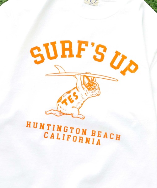 The Endless Summer(エンドレスサマー)の「TES SURFS UP FLOCKY T-SHIRT / Tシャツ(Tシャツ/カットソー・メンズ・アイボリー/グレー/レッド/ネイビー/ブラック/ホワイト・SMALL/MEDIUM/LARGE/X-LARGE/XX-LARGE)」の21枚目の写真