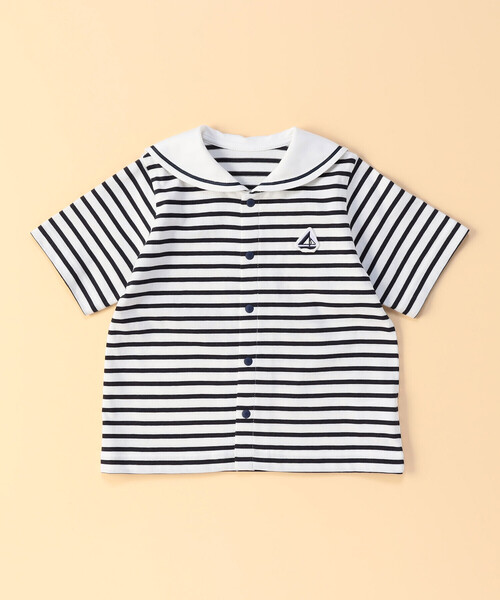 COMME CA ISM(コムサイズム)の「セーラー 半袖シャツ(その他ベビー用品・キッズ・ネイビー系/ネイビー・80-90cm)」の1枚目の写真