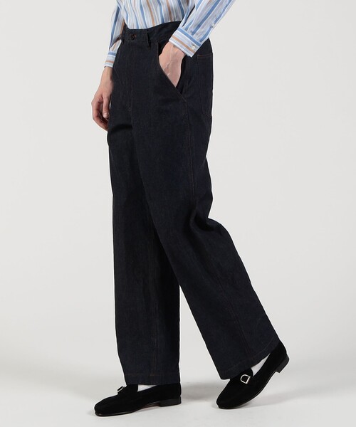 TOMORROWLAND (トゥモローランド)の「9.5OZデニム バレルパンツ(デニムパンツ・メンズ・ダークブルー/ホワイト・S/XS/M)」の10枚目の写真