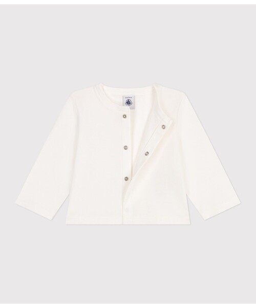 PETIT BATEAU（プチバトー）の「カーディガン（カーディガン/ボレロ・キッズ・オフホワイト/ピンク・18MONTH/24MONTH/36MONTH/12MONTH）」の5枚目の写真