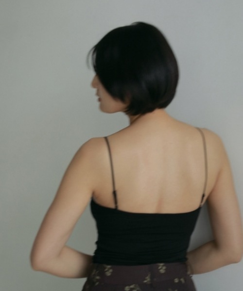anuke（アンヌーク）の「anuke Cupin Camisole（キャミソール・レディース・ホワイト/ブラック・FREE）」の3枚目の写真