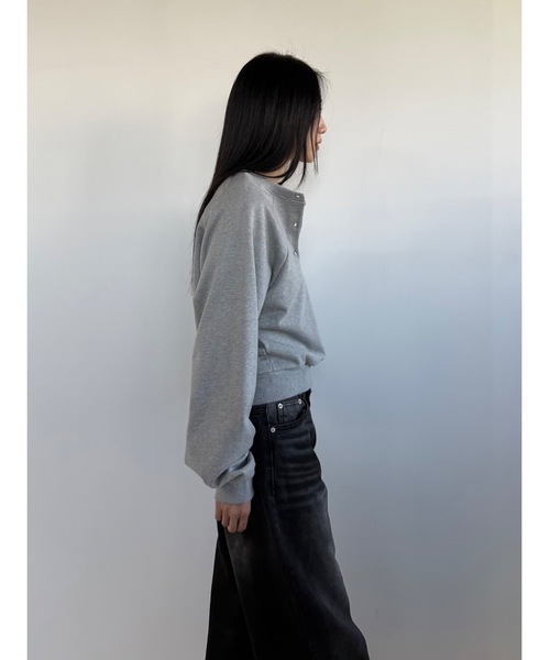Didot.showroom(ディドット ショールーム)の「ラグランヘンリーネックMTM(スウェット・レディース・グレー/ヘザーグレー/ネイビー・FREE)」の11枚目の写真