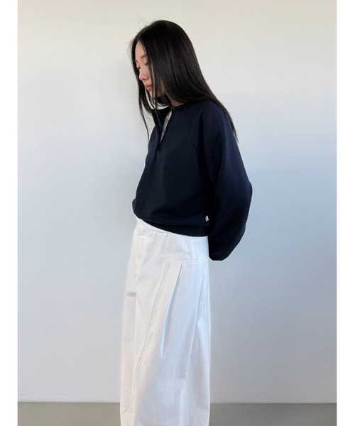 Didot.showroom(ディドット ショールーム)の「ラグランヘンリーネックMTM(スウェット・レディース・グレー/ヘザーグレー/ネイビー・FREE)」の21枚目の写真