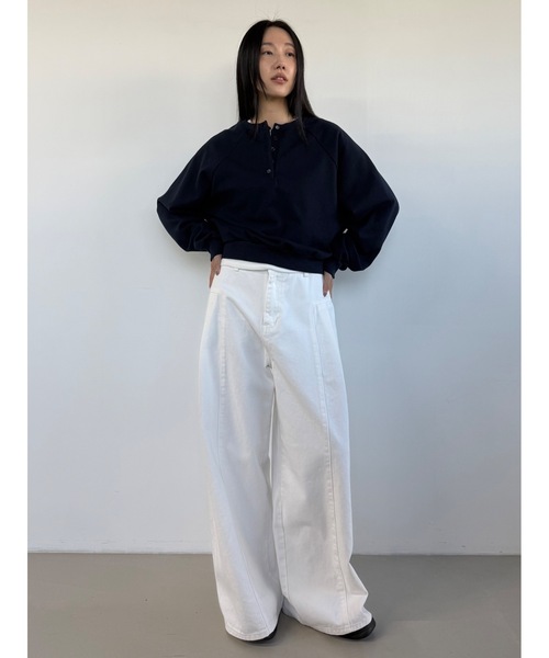 Didot.showroom(ディドット ショールーム)の「ラグランヘンリーネックMTM(スウェット・レディース・グレー/ヘザーグレー/ネイビー・FREE)」の22枚目の写真