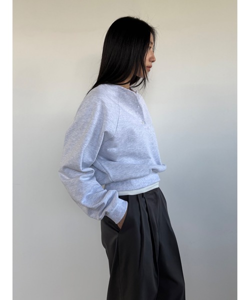 Didot.showroom(ディドット ショールーム)の「ラグランヘンリーネックMTM(スウェット・レディース・グレー/ヘザーグレー/ネイビー・FREE)」の5枚目の写真