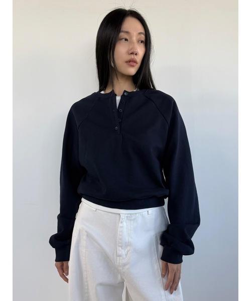 Didot.showroom(ディドット ショールーム)の「ラグランヘンリーネックMTM(スウェット・レディース・グレー/ヘザーグレー/ネイビー・FREE)」の20枚目の写真