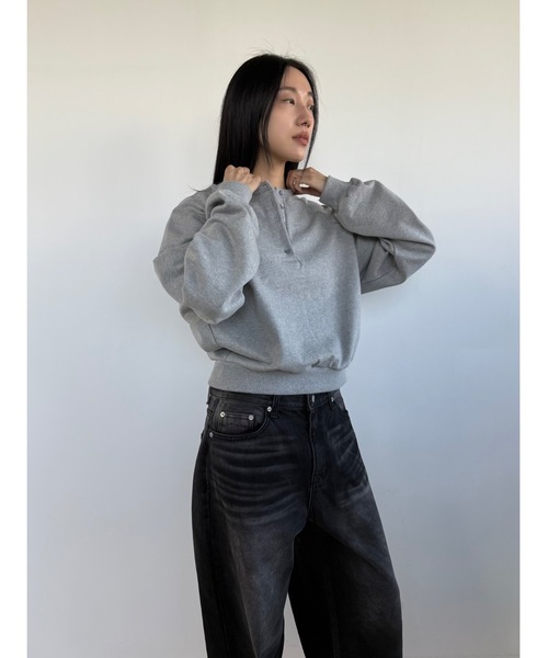 Didot.showroom(ディドット ショールーム)の「ラグランヘンリーネックMTM(スウェット・レディース・グレー/ヘザーグレー/ネイビー・FREE)」の10枚目の写真