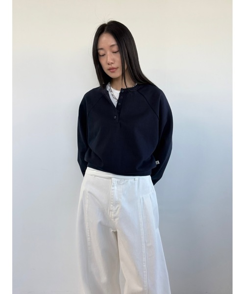 Didot.showroom(ディドット ショールーム)の「ラグランヘンリーネックMTM(スウェット・レディース・グレー/ヘザーグレー/ネイビー・FREE)」の15枚目の写真