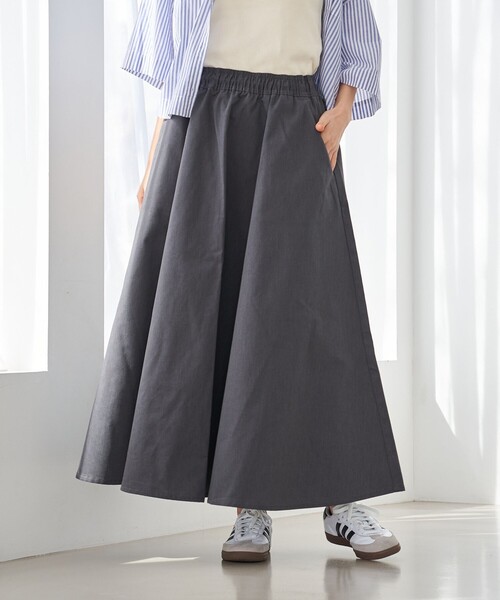 Dickies（ディッキーズ）の「【WEB限定】Dickies（ディッキーズ）イージーフレアスカート（スカート・レディース・ダークグレー/ベージュ・M/L）」の3枚目の写真