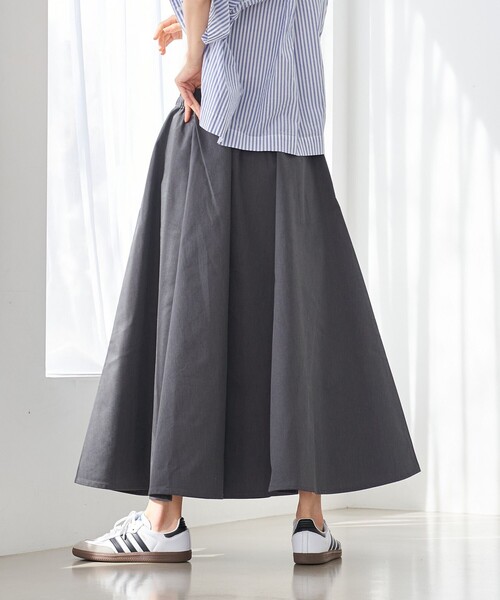 Dickies（ディッキーズ）の「【WEB限定】Dickies（ディッキーズ）イージーフレアスカート（スカート・レディース・ダークグレー/ベージュ・M/L）」の5枚目の写真