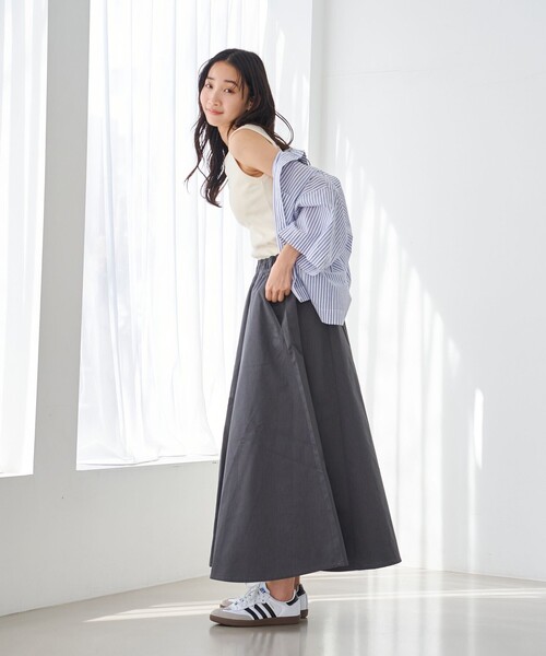 Dickies（ディッキーズ）の「【WEB限定】Dickies（ディッキーズ）イージーフレアスカート（スカート・レディース・ダークグレー/ベージュ・M/L）」の9枚目の写真