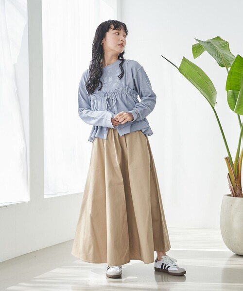 Dickies（ディッキーズ）の「【WEB限定】Dickies（ディッキーズ）イージーフレアスカート（スカート・レディース・ダークグレー/ベージュ・M/L）」の12枚目の写真