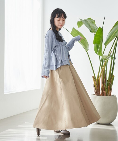 Dickies（ディッキーズ）の「【WEB限定】Dickies（ディッキーズ）イージーフレアスカート（スカート・レディース・ダークグレー/ベージュ・M/L）」の13枚目の写真