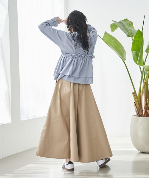 Dickies（ディッキーズ）の「【WEB限定】Dickies（ディッキーズ）イージーフレアスカート（スカート・レディース・ダークグレー/ベージュ・M/L）」の14枚目の写真