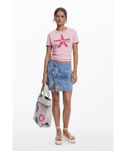 DESIGUAL 売れ筋商品|||デジグアル Tシャツ トップス レディース Tops Pink 000000027553_5ou5Ybn.jpg