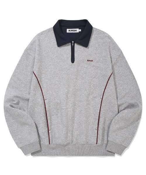 KIRSH(キルシー)の「KIRSH OPEN COLLAR SWEATSHIRT キルシー オープンカラー スウェット(スウェット・レディース・ダークネイビー/グレー・ONE SIZE)」の4枚目の写真