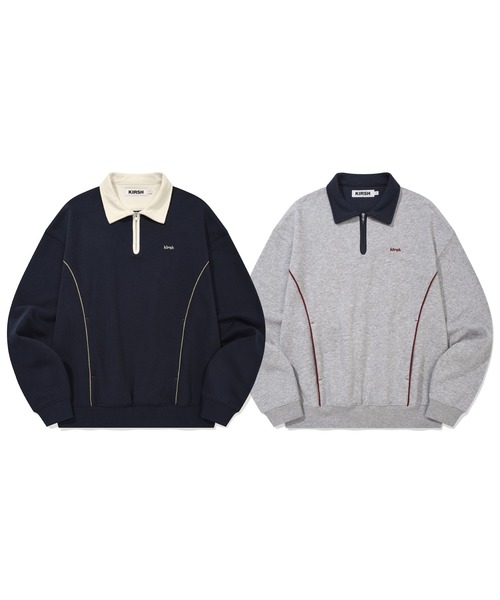 KIRSH(キルシー)の「KIRSH OPEN COLLAR SWEATSHIRT キルシー オープンカラー スウェット(スウェット・レディース・ダークネイビー/グレー・ONE SIZE)」の15枚目の写真