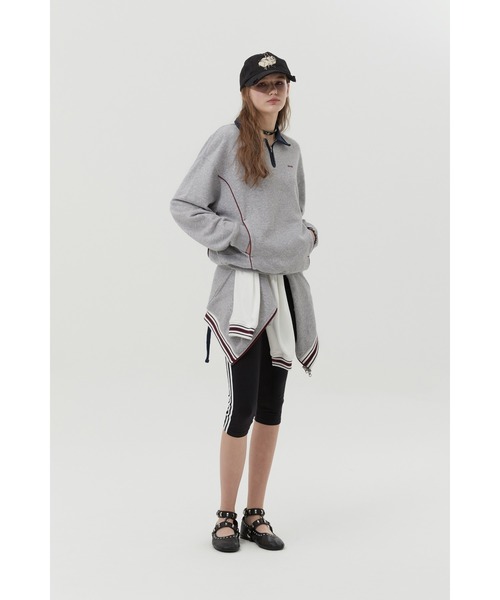 KIRSH(キルシー)の「KIRSH OPEN COLLAR SWEATSHIRT キルシー オープンカラー スウェット(スウェット・レディース・ダークネイビー/グレー・ONE SIZE)」の3枚目の写真