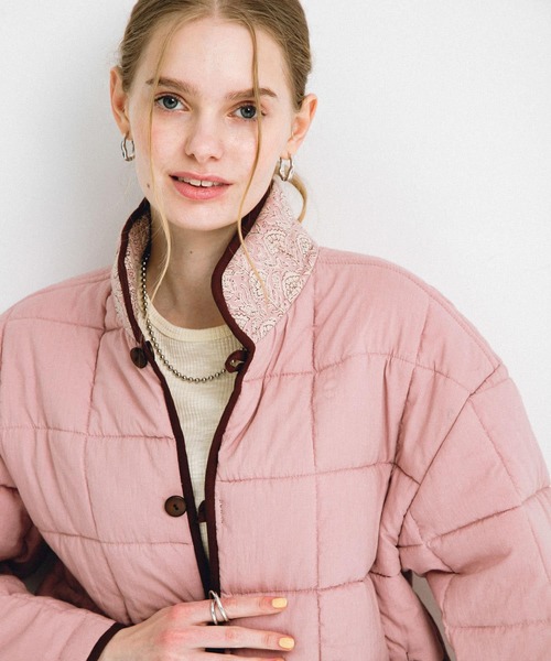 URBAN RESEARCH Sonny Label（アーバンリサーチサニーレーベル）の「コットンプリントリバーシブルブルゾン（ブルゾン・レディース・ブラック/ピンク・FREE）」の17枚目の写真