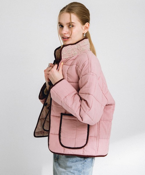 URBAN RESEARCH Sonny Label（アーバンリサーチサニーレーベル）の「コットンプリントリバーシブルブルゾン（ブルゾン・レディース・ブラック/ピンク・FREE）」の16枚目の写真