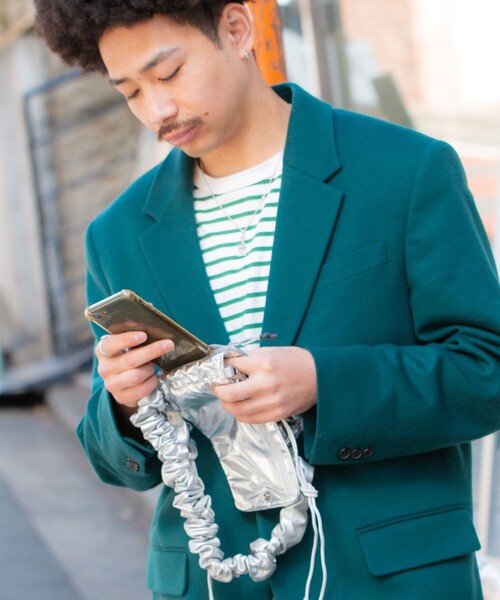 Topologie（トポロジー）の「Topologie/トポロジー Phone Sacoche フォンサコッシュ バッグ単体（スマホグッズ・レディース・シルバー/ブラック・ONE SIZE）」の6枚目の写真