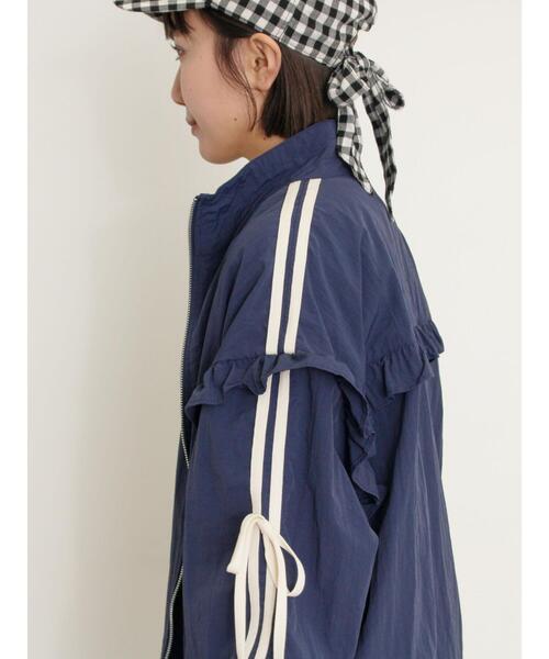 Samansa Mos2(サマンサ モスモス)の「フリルトラックジャケット(ブルゾン・レディース・ネイビー/カーキ/オフホワイト・F)」の12枚目の写真